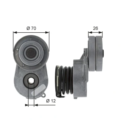 Bilde av GATES FleetRunner Micro V Kit T38496 Strammerull OPEL: Combo C Varebil / Stasjonsvogn, Corsa Hatchback, Meriva A