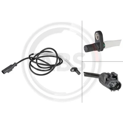 Bilde av A.B.S. 30191 ABS sensor passiv 1320 svart IVECO: Daily 6 , 4 Kasten/Kombi, V Varebil / Stasjonsvogn