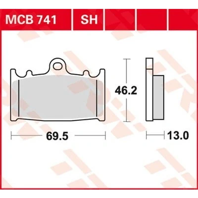 Bilde av TRW Organic Allround MCB741 Bremseklosser