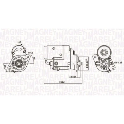 Bilde av MAGNETI MARELLI 063721154010 Starter 12 2,2 10 TOYOTA: Land Cruiser Prado 120, Hiace 4 Kasten, Bus