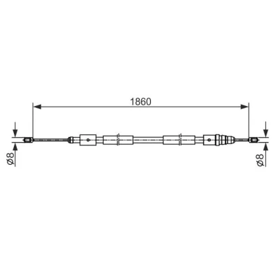 Bilde av BOSCH 1 987 482 540 Bremsekabel 1860