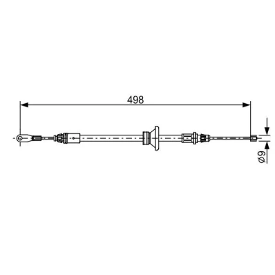 Bilde av BOSCH 1 987 482 632 Bremsekabel 498 OPEL: Vivaro A Combi, Van