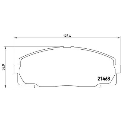 Bilde av BREMBO P 83 092 Bremseklosser ekskl. slitasjevarselkontakt uten tilbehør TOYOTA: HIACE 4 Bus, Kasten, Dyna Flatvogn lastebil / Chassis
