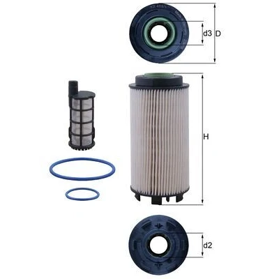 Bilde av MAHLE ORIGINAL KX 403/1KIT Drivstoffilter Filterinnsats