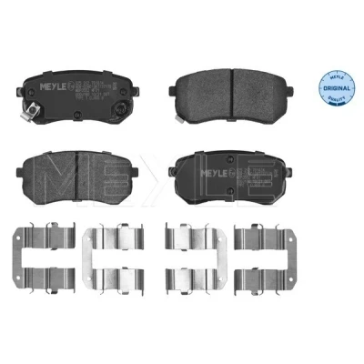 Bilde av MEYLE 025 242 7614/W Bremseklosser ORIGINAL Quality bakaksel med akustisk slitasjevarsel antihyle blikk KIA: Picanto II, I, HYUNDAI: i10 I