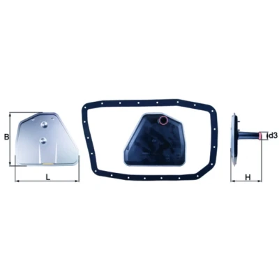 Bilde av MAHLE ORIGINAL HX 162D Automatgirfilter med tetning BMW: X3, X5