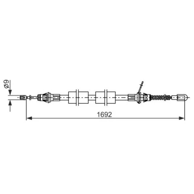 Bilde av BOSCH 1 987 482 925 Bremsekabel 1692, 842 CHRYSLER: VOYAGER 4