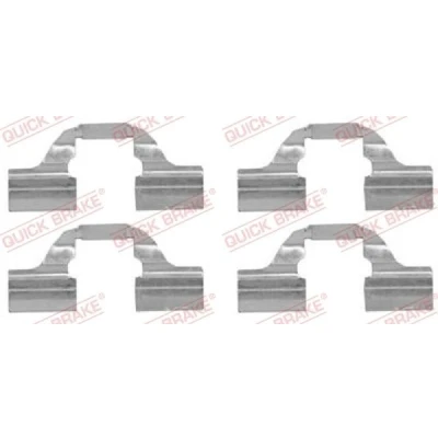 Bilde av QUICK BRAKE 109 1684 Tibehørsett, skivebremse belegg CITROËN: Berlingo II, II Van, C5 3, PEUGEOT: Partner Tepee, 407 SW