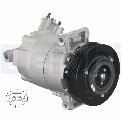 Bilde av DELPHI CS20382 Kompressor 6CVC13 PAG 46 med kompressorlje