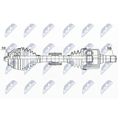Bilde av Drivaksel, Framaksel venstre, bmw 1 [f40], 2 active tourer [f45], gran [f46], x1 [f48], x2 [f39], mini clubman, 3160860726