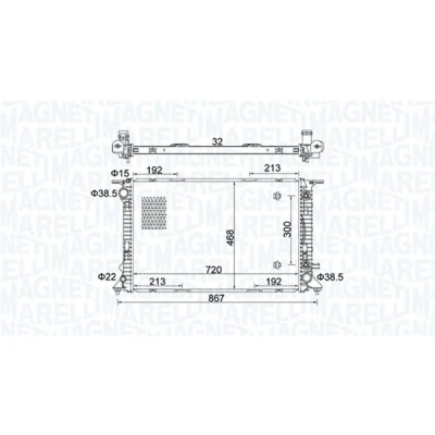 Bilde av MAGNETI MARELLI 350213161800 Radiator 720 468 34 Kjøleribber satt sammen mekanisk AUDI: A5 B8 Coupé, A4 Avant, B9 Avant