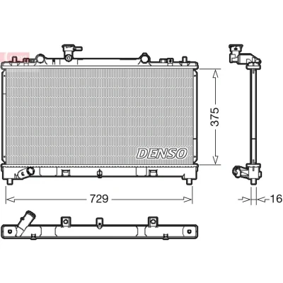 Bilde av DENSO DRM44038 Radiator 375 753 16 MAZDA: 6 Stasjonsvogn