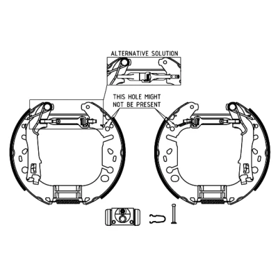Bilde av TEXTAR Shoe Kit Pro 84065400 bremsesett, trommebremse med hjulsylinder brems, justering