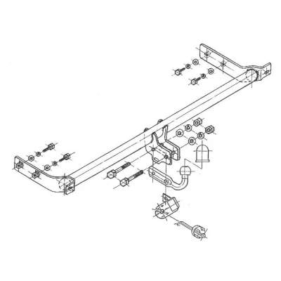 Bilde av Tilhengerfeste, standard, vw passat b3/b4, b3/b4 variant