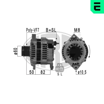 Bilde av ERA 210871A Dynamo 14V 135A RENAULT: MASTER 2 Pritsche/Fahrgestell, OPEL: Movano A Minibuss
