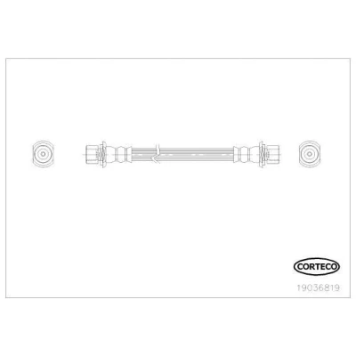 Bilde av CORTECO 19036819 Bremseslange 153 TOYOTA: Auris Stasjonsvogn, Hatchback