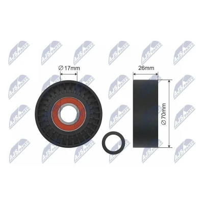 Bilde av Strammerull, kilerem med ribber, toyota, 1136000.149, 1136000149, 166200D021, 16620 0D021, 166200W090, 0W090, 166200W091, 0W