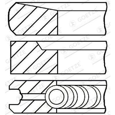 Bilde av GOETZE ENGINE 08 431700 00 Stempelringsett 91