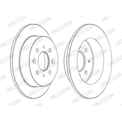 Bilde av FERODO PREMIER Coat+ disc DDF1358C Bremseskiver 239 10 4 fullt ut belagt med skruer HONDA: Jazz 2, CIVIC 6 Coupe, Stufenheck