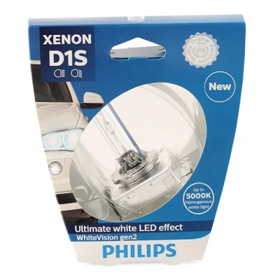 Bilde av PHILIPS 85415WHV2S1 Lyspære, fjernlys D1S 85V 35W 5000K xenon BMW: 5 Touring, X5, 3 MERCEDES BENZ: E Klasse T modell, Sedan