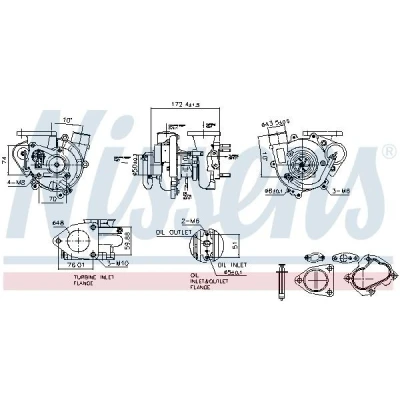 Bilde av NISSENS 93639 Turbolader Eksosturbolader pneumatisk