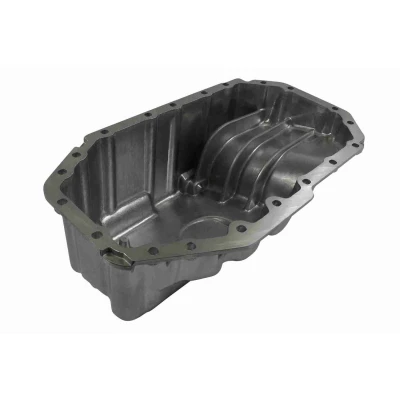 Bilde av VAICO V10 2492 Bunnpanne med oljeplugg tetningsring, hull for oljenivåmåler, uten sensor, oljekartetning Aluminium Original Quality