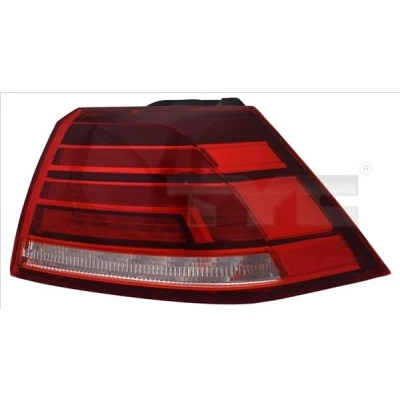 Bilde av TYC 11 15229 00 2 Baklykter høyre ytre del LED Rød uten pæreholder VOLKSWAGEN: Golf 7