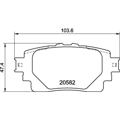 Bilde av BREMBO P 83 174 Bremseklosser ekskl. slitasjevarselkontakt med antihyle blikk uten tilbehør TOYOTA: RAV4 V, SUZUKI: Across SUV
