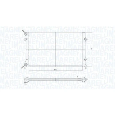 Bilde av MAGNETI MARELLI 350213853000 Radiator 650 414 23 Kjøleribber satt sammen mekanisk VOLKSWAGEN: Touran I, Passat B6 Variant, Caddy 3