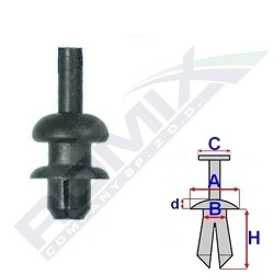 Bilde av ROMIX 38072 klips, pynte /beskyttelseslist PEUGEOT: 205 I Hatchback