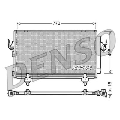 Bilde av DENSO DCN50031 Kondensator med tørker 770x408x16 R 134a 770 TOYOTA: RAV4 II SUV
