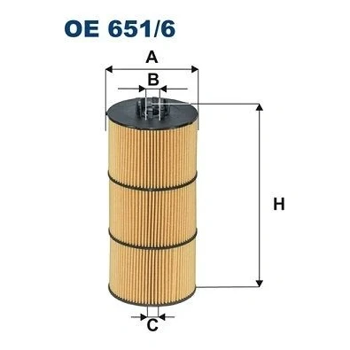 Bilde av FILTRON OE 651/6 Oljefilter Filterinnsats