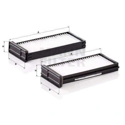 Bilde av MANN FILTER CU 23 000 2 Kupéfilter Partikkelfilter 227 100 37 MITSUBISHI: L200 III Pick up, Space Star, Lancer 5 Limousine