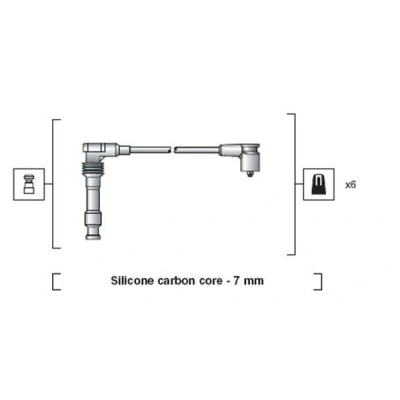 Bilde av MAGNETI MARELLI 941318111050 Pluggledninger OPEL: Vectra A CC, Calibra A, Sedan