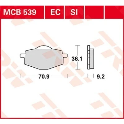 Bilde av TRW Sinter Offroad MCB539SI Bremseklosser