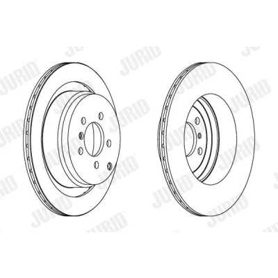 Bilde av JURID 563023JC 1 Bremseskiver 354 20 5 ventilert belagt uten skruer LAND ROVER: Range Rover 3