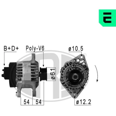 Bilde av The NewLine RE73708N Dynamo 12V 90A ALFA ROMEO: 156 Sedan, 166, Sportwagon