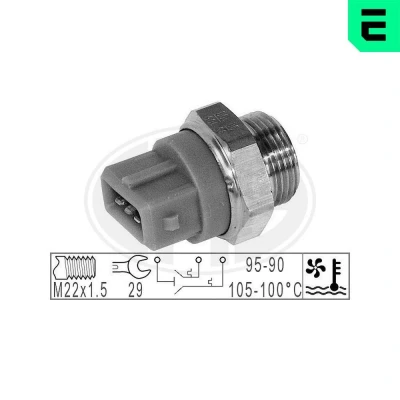 Bilde av Temperaturbryter, radiator ventilator, opel omega b, b kombi, 18 46 342, 90 492 455