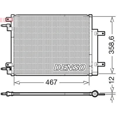 Bilde av DENSO DCN20046 Kondensator med tørker R 134a