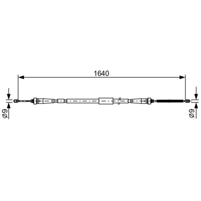 Bilde av BOSCH 1 987 482 638 Bremsekabel 1640