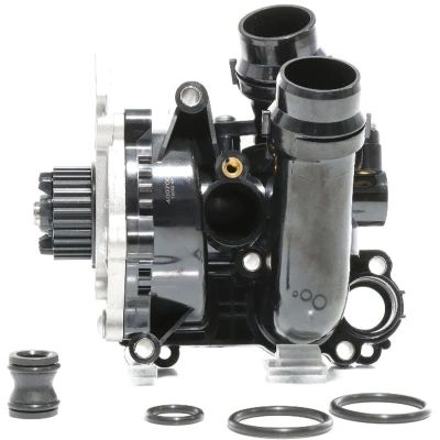 Bilde av METZGER 4007005 Vannpumpe med termostat, uten sensor mekanisk aluminiumskasse, kapsling VOLKSWAGEN: Golf 5, Passat B6 Variant, Tiguan I