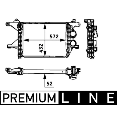 Bilde av MAHLE ORIGINAL CI 94 000P Ladeluftkjøler