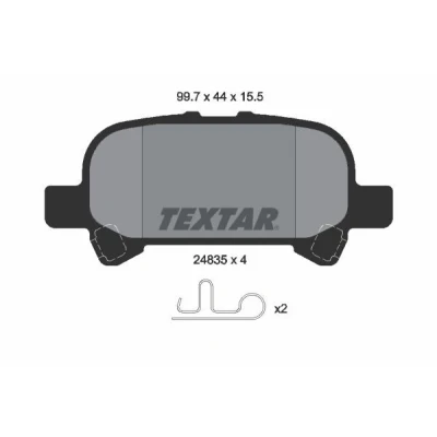 Bilde av TEXTAR 2483501 Bremseklosser med akustisk slitasjevarsel TOYOTA: Camry V Sedan