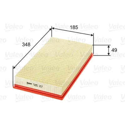Bilde av VALEO 585217 Luftfilter 47 185 348 Filterinnsats VOLVO: V70 2, XC70 I Cross Country,