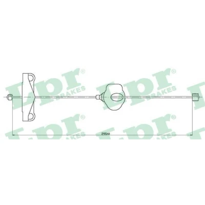 Bilde av LPR C0261B Bremsekabel 270 Skivebrems FORD: MONDEO 1