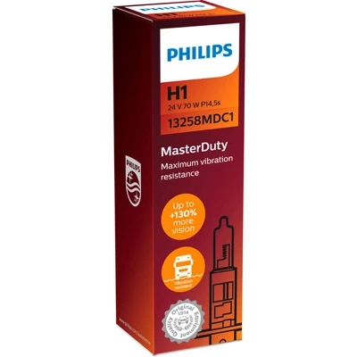 Bilde av Halogenpære PHILIPS MasterDuty H1 P14,5s, Nede, mercedes benz, 0112 6362, 0190 251400, 072601 024270, 086 7526, 1 137 051 1, 135 4887,