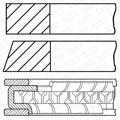 Bilde av GOETZE ENGINE 08 445900 00 Stempelringsett 85