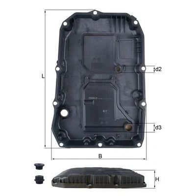 Bilde av MAHLE ORIGINAL HX 196 KIT oljekar, automatgir med tetning filter MERCEDES BENZ: E Klasse T modell