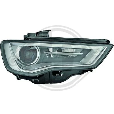 Bilde av DIEDERICHS Priority Parts 1033082 Frontlykter høyre LED, PSY24W, D3S Bi Xenon 12V for høyrekjøring E1 3277, 3276 AUDI: A3 Sportback