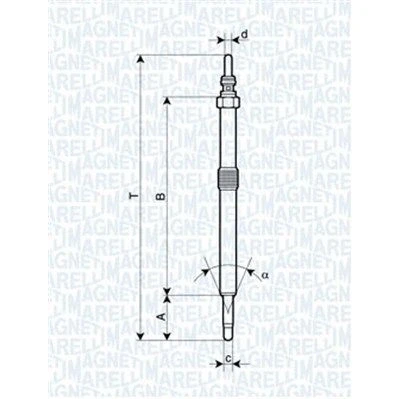 Bilde av MAGNETI MARELLI 062900026304 Glødeplugg 11V 10A M10X1 OPEL: Vivaro A Combi, Van, RENAULT: TRAFIC 2 Bus, Kasten